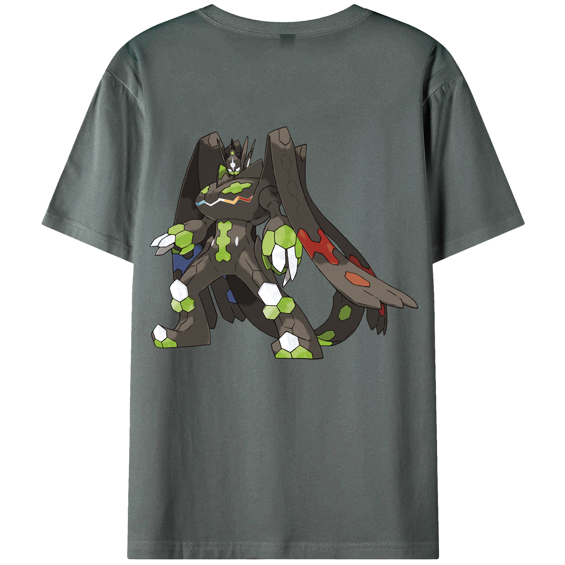 （画像用） ポケットモンスター Pokémon 綿100％ メンズ半袖Tシャツ（バックプリント） 通気性